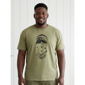 INVISIBLE BULLY | Green Graphic Tee Crewneck Bandana Men’s Size Medium